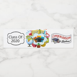 Gratulerar klass för 2020-året vattenflaskor etikett
