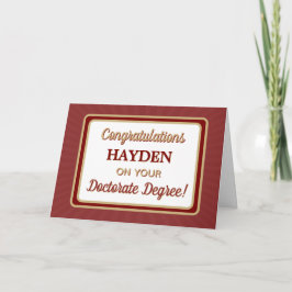 Gratulerar! Läkargrad Studenten-kort Tack Kort