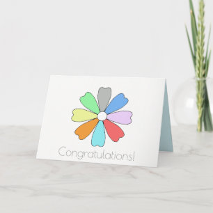 Gratulerar Lycklig Blomma Grattiskort Kort
