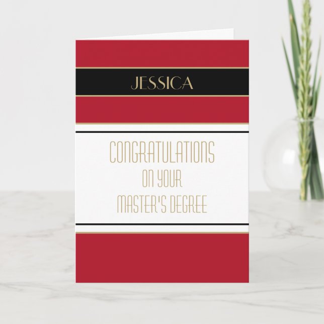Gratulerar Master's grad Studenten-kort Kort (Framsida)