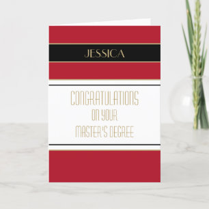 Gratulerar Master's grad Studenten-kort Kort