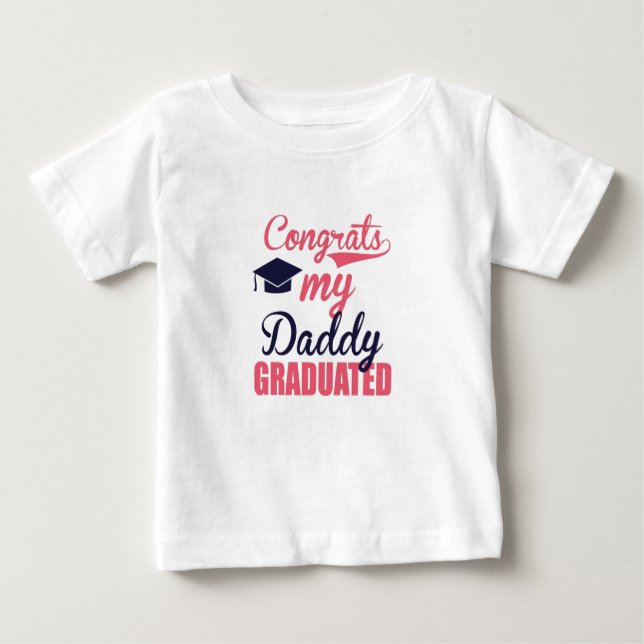 Gratulerar min pappa Graduated T Shirt (Framsida)