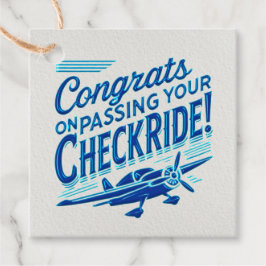 Gratulerar när du kör kontrollen! gåvor etiketter