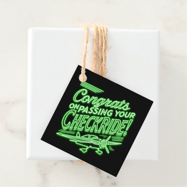 Gratulerar när du kör kontrollen! gåvor etiketter (På plats)
