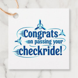 Gratulerar när du kör kontrollen! gåvor etiketter