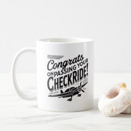 Gratulerar när du kör kontrollen! kaffemugg