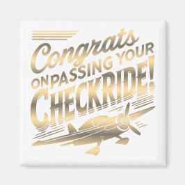 Gratulerar när du kör kontrollen! magnet