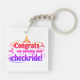 Gratulerar när du kör kontrollen! Nyckelkedja