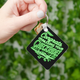 Gratulerar när du kör kontrollen! Nyckelkedja Nyckelring