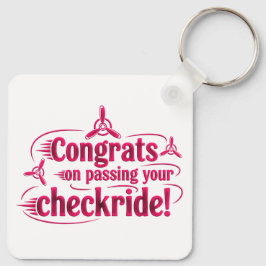 Gratulerar när du kör kontrollen! Nyckelkedja Nyckelring