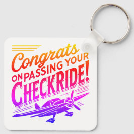 Gratulerar när du kör kontrollen! Nyckelkedja Nyckelring
