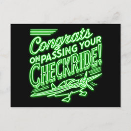 Gratulerar när du kör kontrollen! vykort