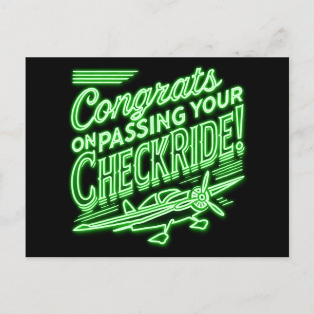 Gratulerar när du kör kontrollen! vykort (Framsida)