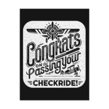 Gratulerar när du kör kontrollen!