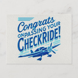 Gratulerar när du kör kontrollen! vykort