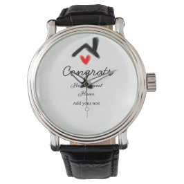 Gratulerar ny bosättningsägare vid invigningen av  armbandsur