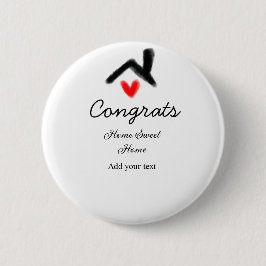 Gratulerar ny bosättningsägare vid invigningen av  knapp