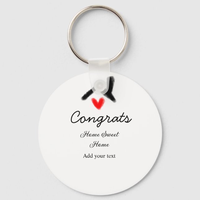 Gratulerar ny bosättningsägare vid invigningen av  nyckelring (Framsida)