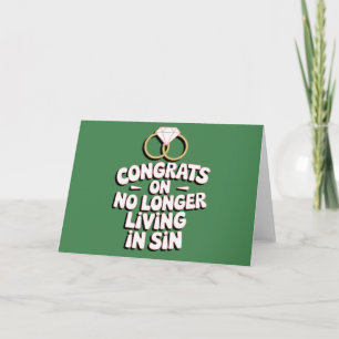 Gratulerar om att inte längre bo i Sin Funny Bröll Inbjudan