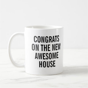 Gratulerar om husuppvärmning på nya husägare kaffemugg