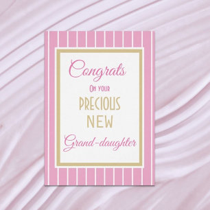 Gratulerar om New Grand Dotter Card Hälsningskort
