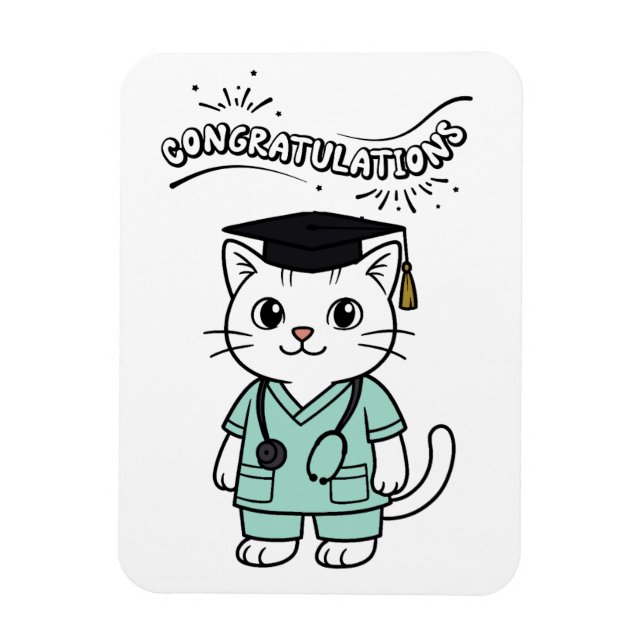 Gratulerar om utbildning av den bästa veterinären magnet (Vertikal)