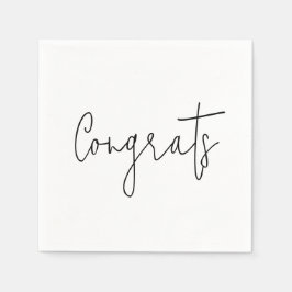 Gratulerar om vitt pappersservett
