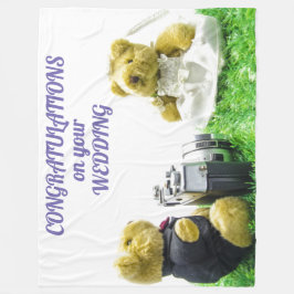 GRATULERAR på BRÖLLOP Fleecefilt