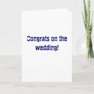 Gratulerar på bröllop! kort