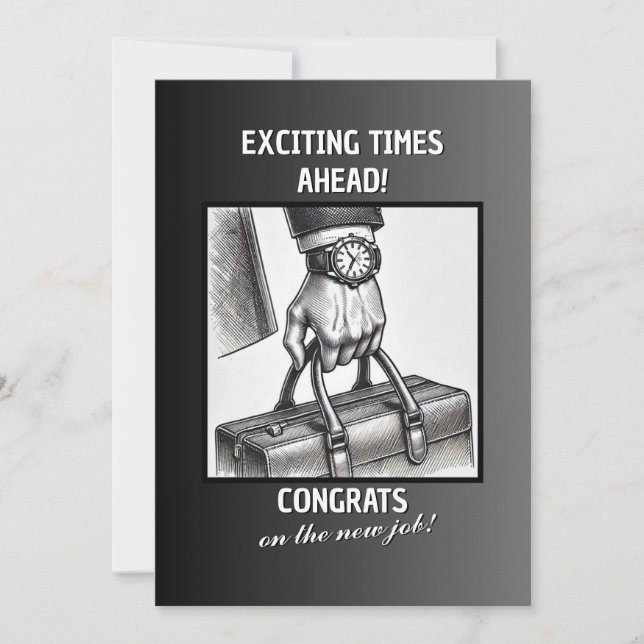 Gratulerar på det nya jobbet julkort (Framsida)