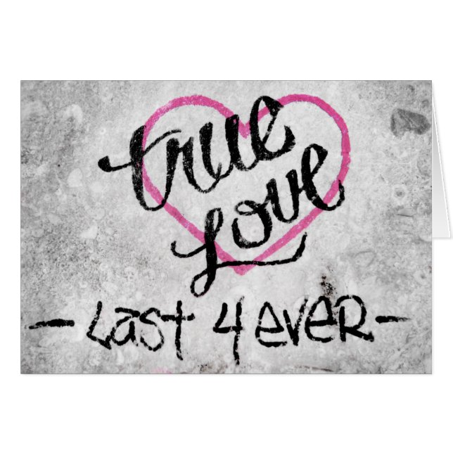 Gratulerar på din förlovning, Äkta kärlek Graffitt Hälsningskort (Framsidan Horizontal)