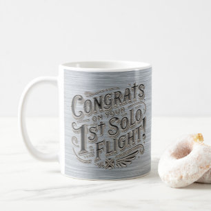 Gratulerar på din första Solo-flygkaffe Mugg
