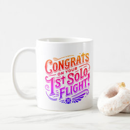 Gratulerar på din första Solo-flygkaffe Mugg