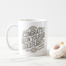 Gratulerar på din första Solo-flygkaffe Mugg