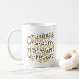 Gratulerar på din första Solo-flygning Kaffemugg