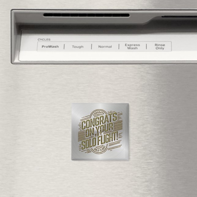 Gratulerar på din första Solo-flygning Magnet (In Situ (Dishwasher))