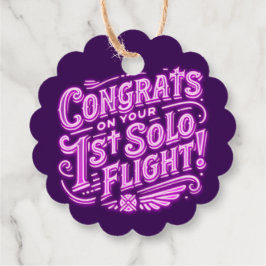 Gratulerar på ditt första Solo-flyg! Gåvor Etiketter
