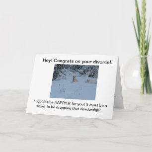 Gratulerar på DIVORCE! Kort