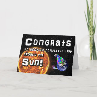 "Gratulerar på ett annat ifyllt resa"-födelsedagsk Tack Kort