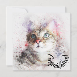 Gratulerar på nytt husdjur kattkort kort