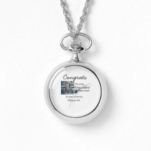 Gratulerar på pension lägg till bild namn datum mi armbandsur