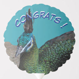 Gratulerar Peacock Ansikte Balloon