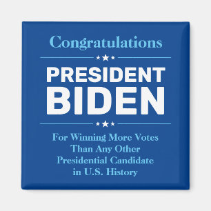 Gratulerar president Biden mest röstad kandidat B Magnet