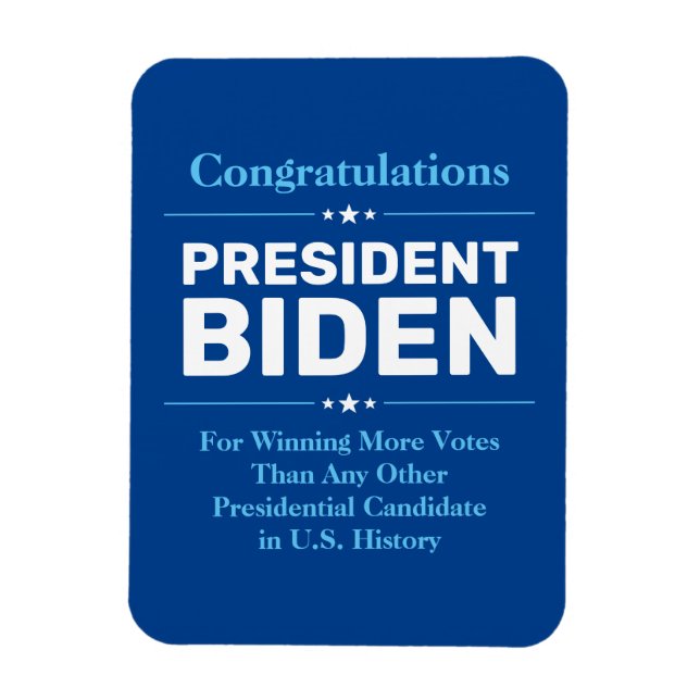 Gratulerar president Biden mest röstad kandidat Bl Magnet (Vertikal)