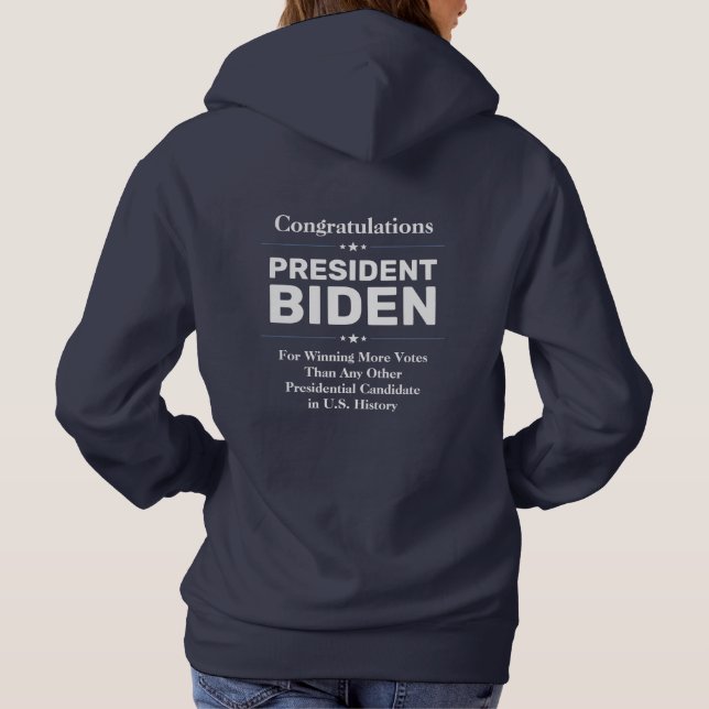 Gratulerar president Biden Mest röstad kandidatflo T Shirt (Baksida)