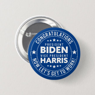Gratulerar president Biden, VP Harris! Anpassnings Knapp