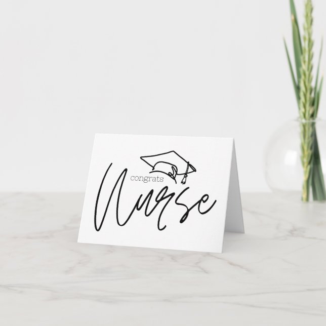 Gratulerar sjuksköterska! Nurse Studenten Card, St Kort (Framsida)