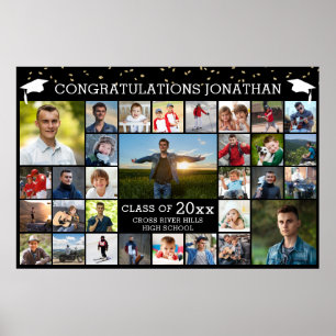 Gratulerar Student 31 Fotokollage din Färg-skum Poster