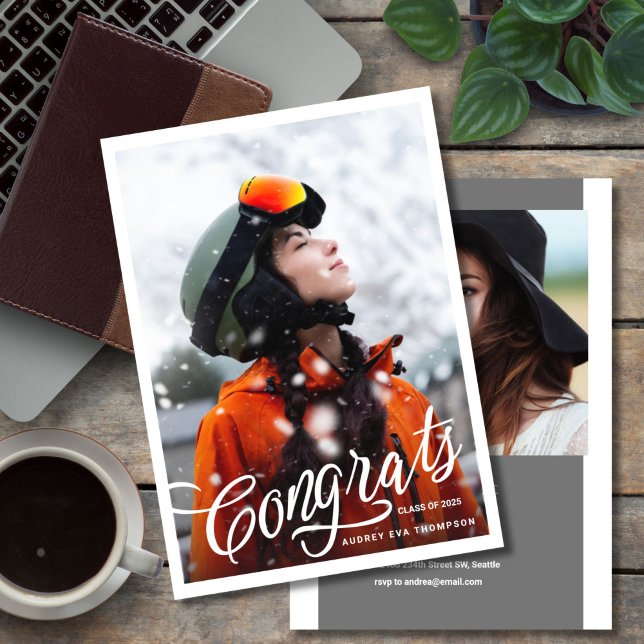 Gratulerar Student-fotoinbjudan Inbjudningar (Skapare uppladdad)