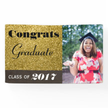 Gratulerar Student Guld Glitter